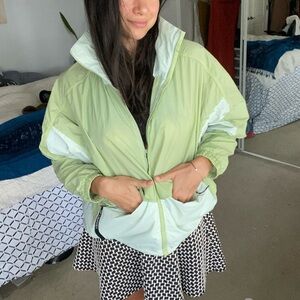 Adidas Terrex Eco Windbreaker Mint Green Oversize fit Jacket urban outfitters